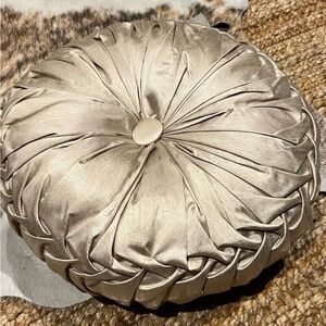 Luxurious Satin Round Accent Pillow